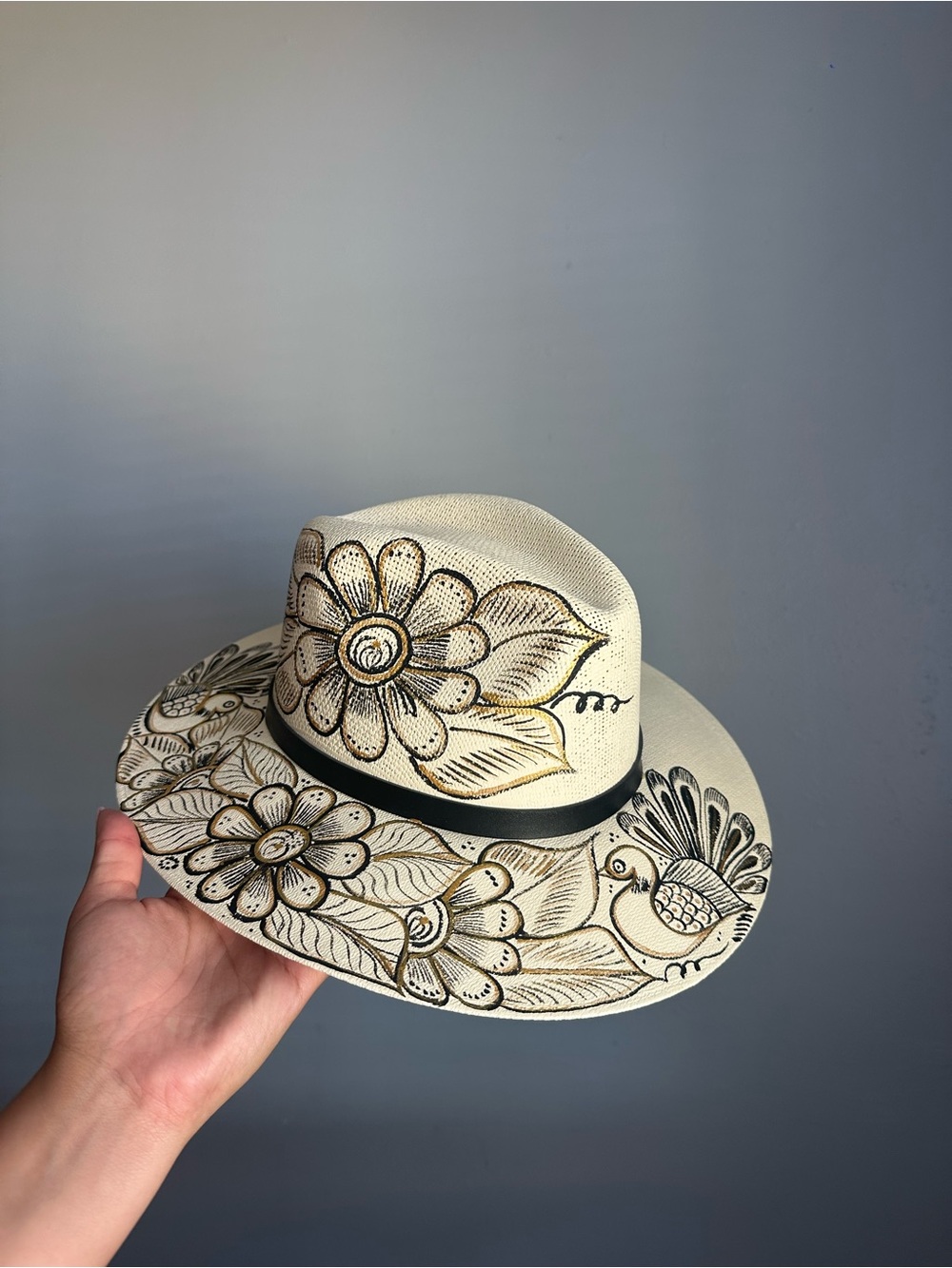 Hand Painted Hat from Mexico🏝️